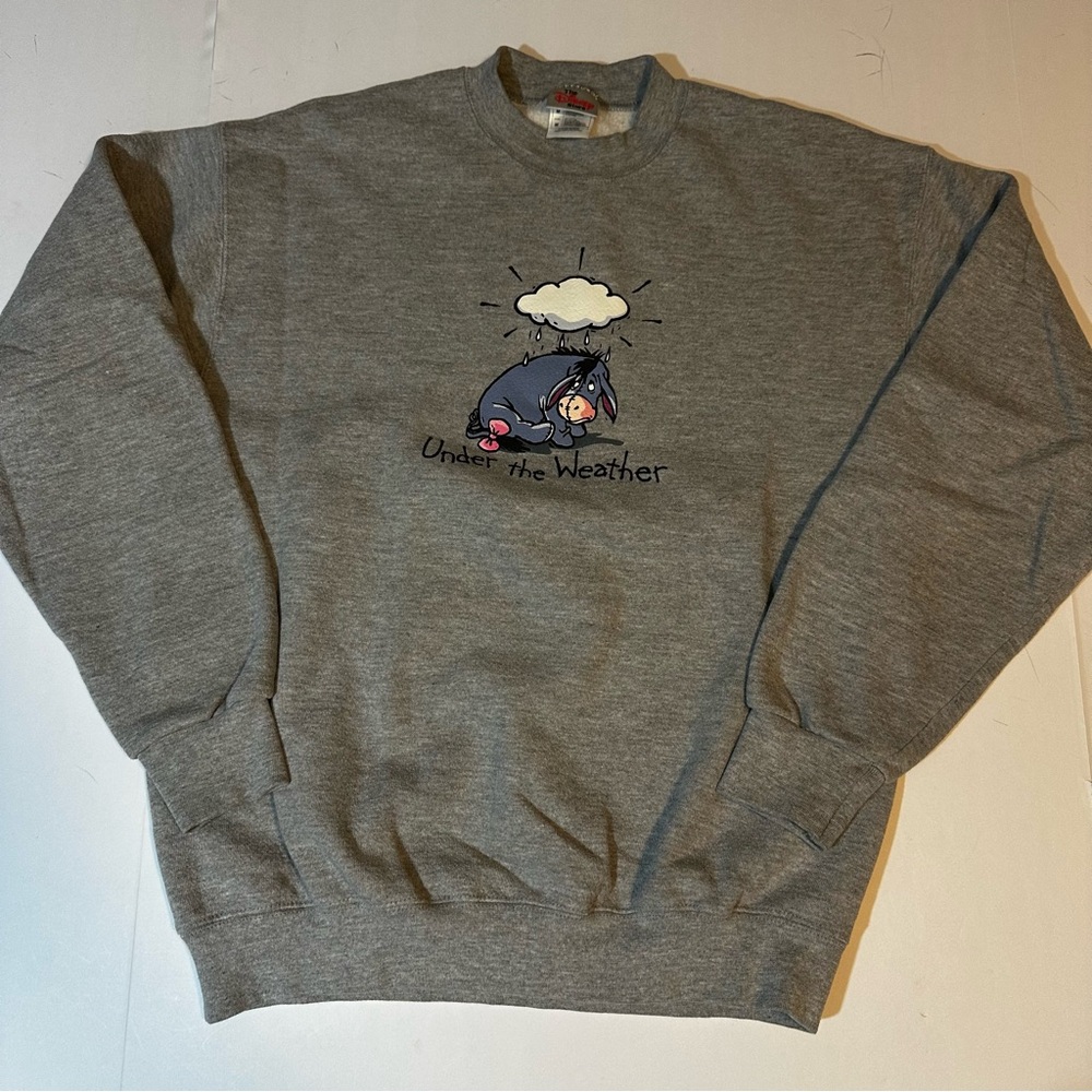 Vintage 90s Disney Store Eeyore Under The Weather Sweatshirt